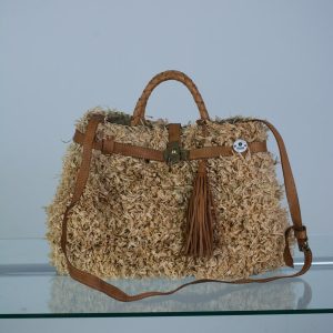 Capazo ORIGEN rafia natural camel